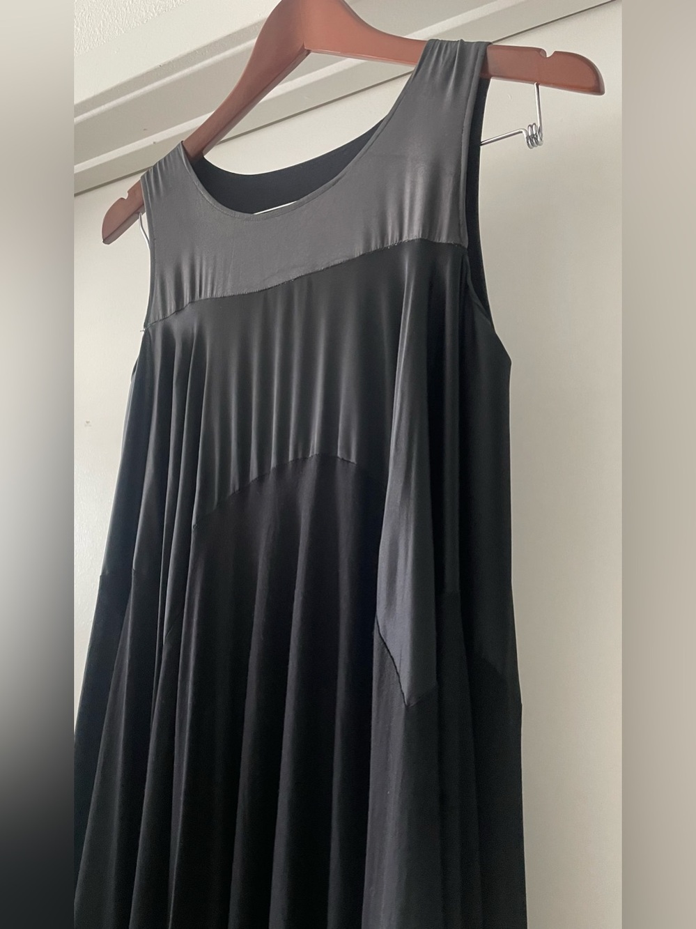 MAISON MARTIN MARGIELA Black Sleeveless Full Wool Double Lined Maxi Dress - Rare - Picture 4 of 9